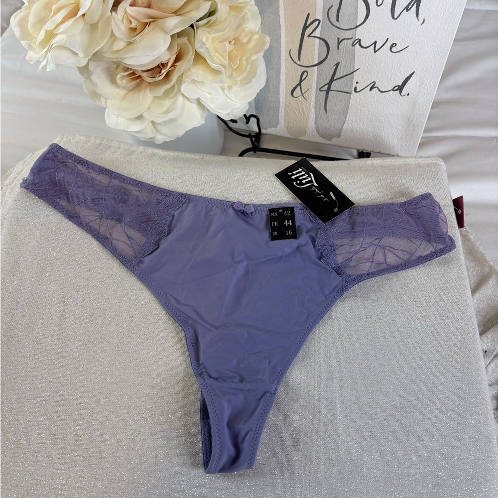 A La Folio Luli Lingerie Women’s Thong and Bikini Panties Set Luxury Intimates - Picture 5 of 16